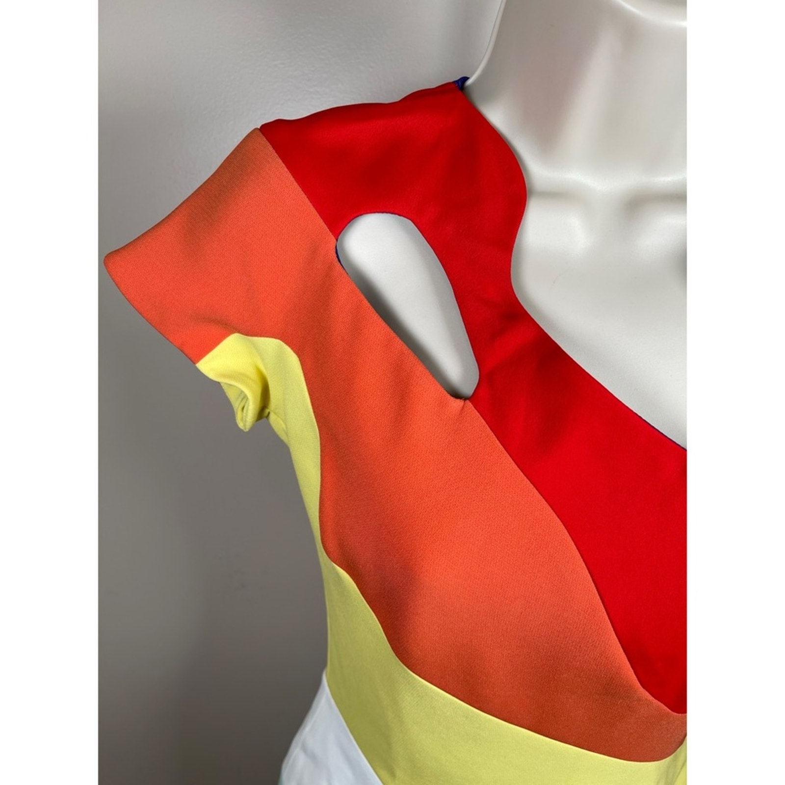 Mugler Technical Cady Rainbow Cutout Wave Mini Dress Size 2 — image 6 of 8
